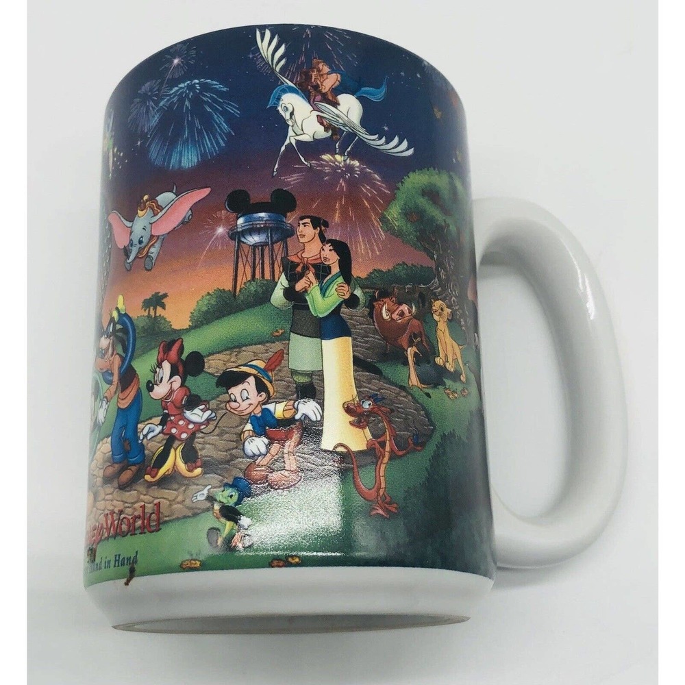 2000 Walt Disney World Mug Cup Celebrate the Future Hand in Hand REPLACEMENT A5